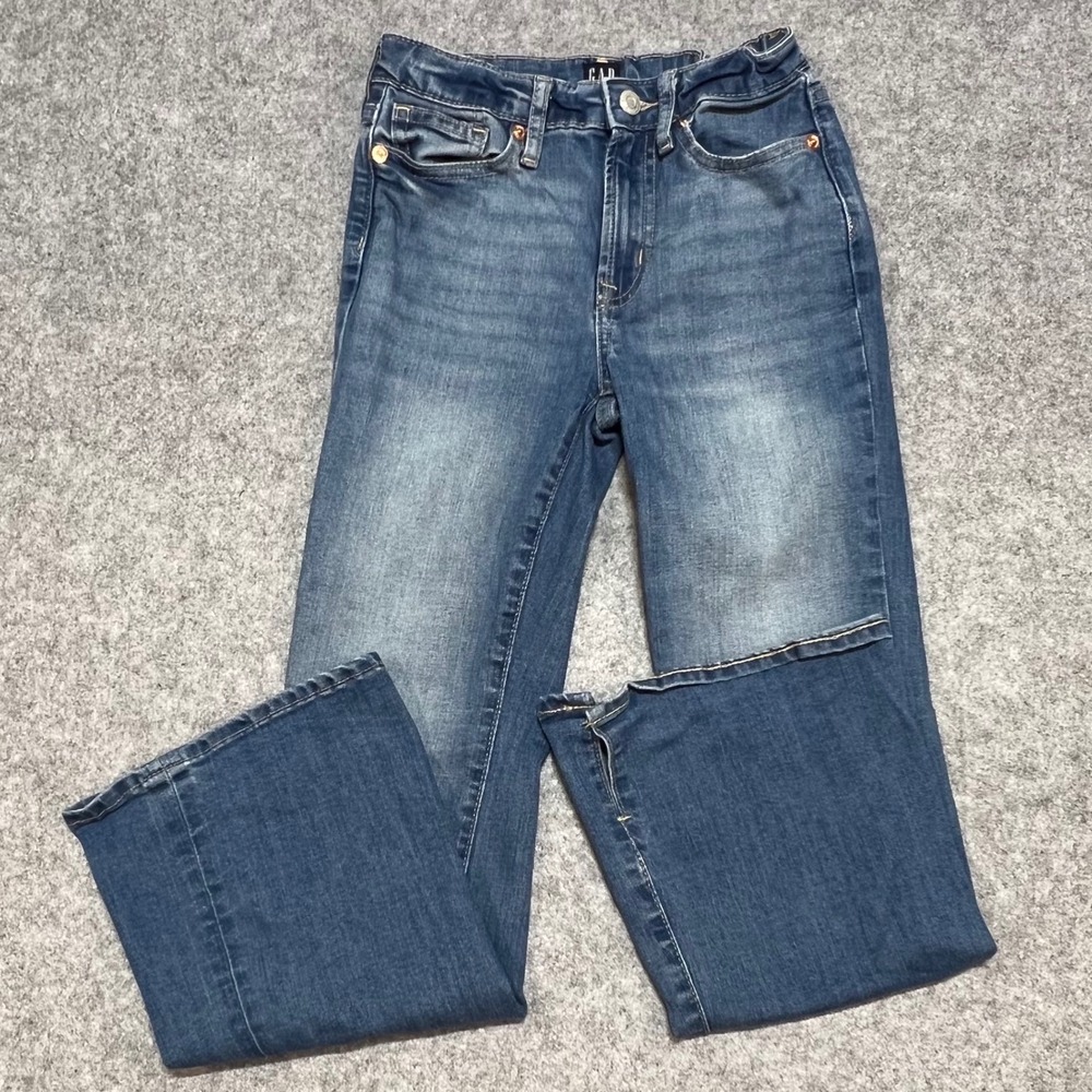 Gap Kids Girls '70s Flare Jeans Medium Wash Blue Adjustable Waist Size 10